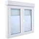 VENTANA OSCILO BATIENTE 2 HOJAS  DE PVC O ALUMINIO